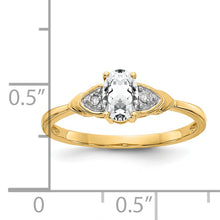 Load image into Gallery viewer, 14k White Topaz and Diamond Ring
