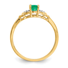 Load image into Gallery viewer, 14k Emerald and Diamond Ring
