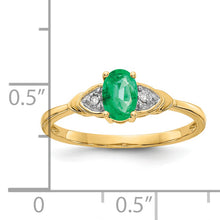 Load image into Gallery viewer, 14k Emerald and Diamond Ring
