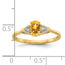 Load image into Gallery viewer, 14k Citrine and Diamond Ring
