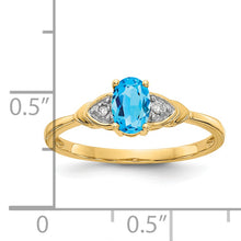 Load image into Gallery viewer, 14k Blue Topaz and Diamond Ring
