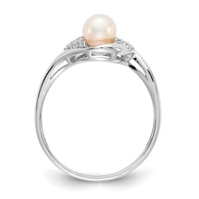 Load image into Gallery viewer, 14k White Gold FW Cultured Pearl and Diamond Ring
