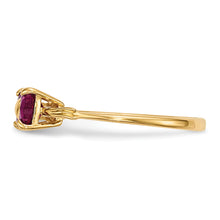 Load image into Gallery viewer, 14k Gold Polished Created Ruby Bow Ring
