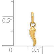 Load image into Gallery viewer, 14k 3D Italian Horn Charm
