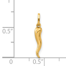 Load image into Gallery viewer, 14k 3D Italian Horn Charm
