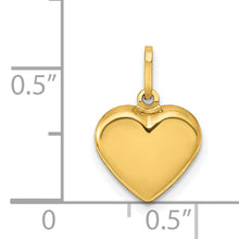Load image into Gallery viewer, 14K Polished 3-D Puffed Heart Pendant
