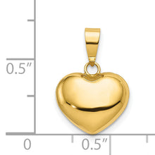 Load image into Gallery viewer, 14K Polished 3-D Puffed Heart Pendant
