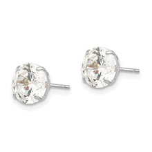 Load image into Gallery viewer, 14k White Gold 7mm Round CZ Post Earrings
