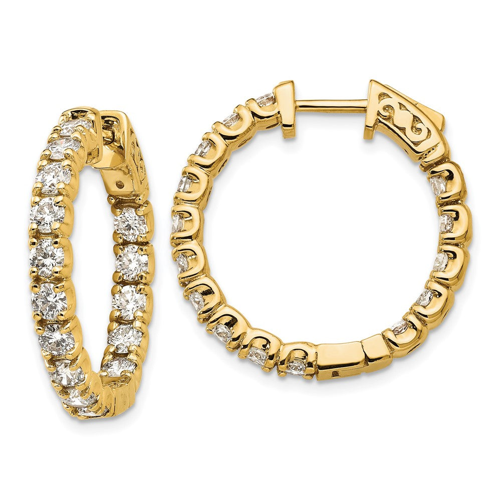 14k 2 3/4ct Lab Grown Diamond VS DEF In&Out Hoops