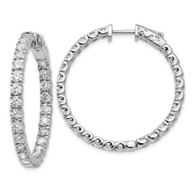 Load image into Gallery viewer, 14k White Gold 4 7/8ct Lab Grown Diamond VS DEF In&amp;Out Hoops
