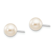 Load image into Gallery viewer, 14K White Gold 6-7mm Round White Saltwater Akoya Cultured Pearl Earrings
