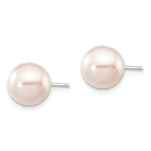 Load image into Gallery viewer, 14K White Gold 7-8mm Round White Saltwater Akoya Cultured Pearl Earrings
