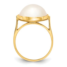 Load image into Gallery viewer, 14k 13-14mm White Akoya Mabe Saltwater Cultured Pearl Ring
