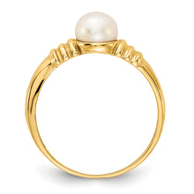 Load image into Gallery viewer, 14K 5-6mm White Button Freshwater Cultured Pearl Ring
