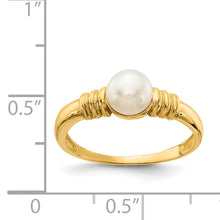 Load image into Gallery viewer, 14K 5-6mm White Button Freshwater Cultured Pearl Ring
