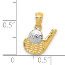 Load image into Gallery viewer, 14k and Rhodium Golf Pendant
