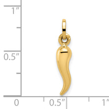 Load image into Gallery viewer, 14k Hollow Italian Horn Charm
