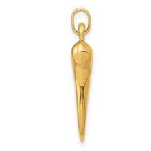 Load image into Gallery viewer, 14k Hollow 3D Italian Horn Charm
