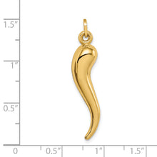 Load image into Gallery viewer, 14k Hollow 3D Italian Horn Charm
