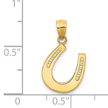 Load image into Gallery viewer, 14k Gold Polished Horseshoe Pendant
