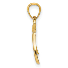 Load image into Gallery viewer, 14k Gold Polished Small Ribbon Bow Pendant
