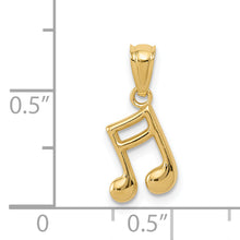 Load image into Gallery viewer, 14k Gold Polished Music Note Pendant
