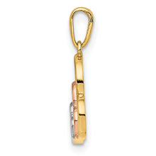Load image into Gallery viewer, 14K w/Rose and White Rhodium Polished 3 Hearts Pendant
