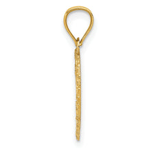 Load image into Gallery viewer, 14K Polished and Textured Open Heart Pendant
