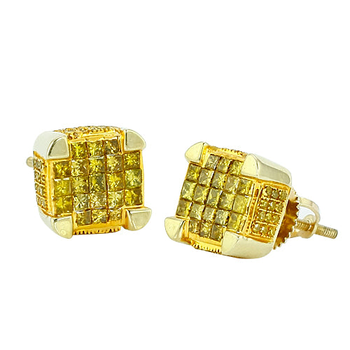 10KY 1.34CTW YD DICE EARRINGS