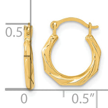 Load image into Gallery viewer, 14K Polished Twist Hoop Earrings
