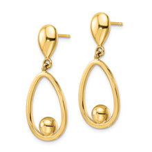 Load image into Gallery viewer, 14k Polished Teardrop Dangle Post Earrings
