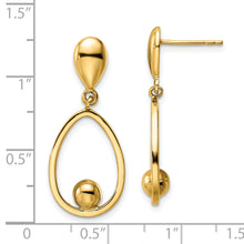 Load image into Gallery viewer, 14k Polished Teardrop Dangle Post Earrings
