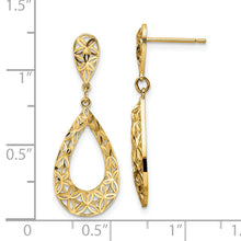 Load image into Gallery viewer, 14k D/C Dangle Post Earrings
