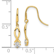 Load image into Gallery viewer, 14k CZ Dangle Earrings
