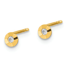 Load image into Gallery viewer, 14K Polished CZ Round Post Earrings
