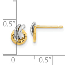 Load image into Gallery viewer, 14K Polished White Rhodium Open Circle Post Earrings
