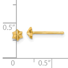 Load image into Gallery viewer, 14K Polished Diamond Cut Star Post Earrings
