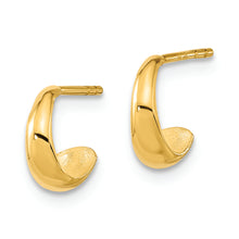 Load image into Gallery viewer, 14K Polished Hoop Post Earrings
