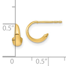 Load image into Gallery viewer, 14K Polished Hoop Post Earrings

