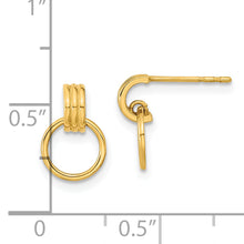 Load image into Gallery viewer, 14K Polished Dangle Circle Post Earrings
