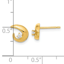 Load image into Gallery viewer, 14K Polished CZ Fancy Post Earrings
