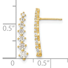 Load image into Gallery viewer, 14K Polished White CZ Post Earrings
