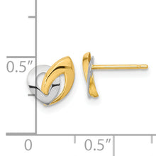 Load image into Gallery viewer, 14K White Rhodium Fancy Teardrop Post Earrings
