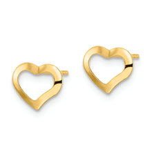 Load image into Gallery viewer, 14K Polished Heart Post Earrings
