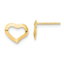 Load image into Gallery viewer, 14K Polished Heart Post Earrings
