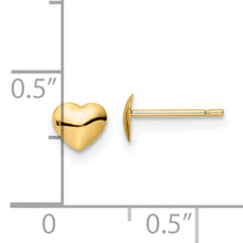 Load image into Gallery viewer, 14K Polished Heart Post Stud Earrings
