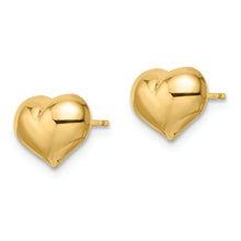 Load image into Gallery viewer, 14k Polished Puffed Heart Post Earrings
