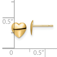 Load image into Gallery viewer, 14K Polished Heart Post Earrings
