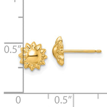 Load image into Gallery viewer, 14k Polished Sun Post Earrings
