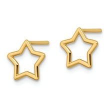 Load image into Gallery viewer, 14k Polished Star Stud Post Earrings
